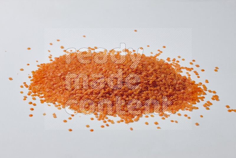 Lentils on white background