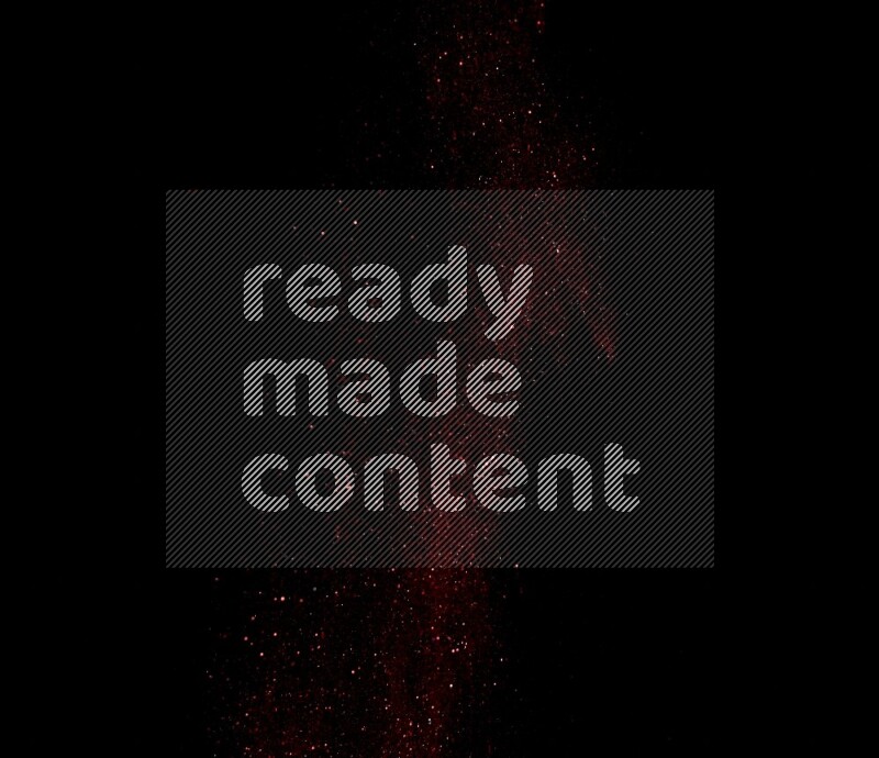 Red glitter powder isolated on black background