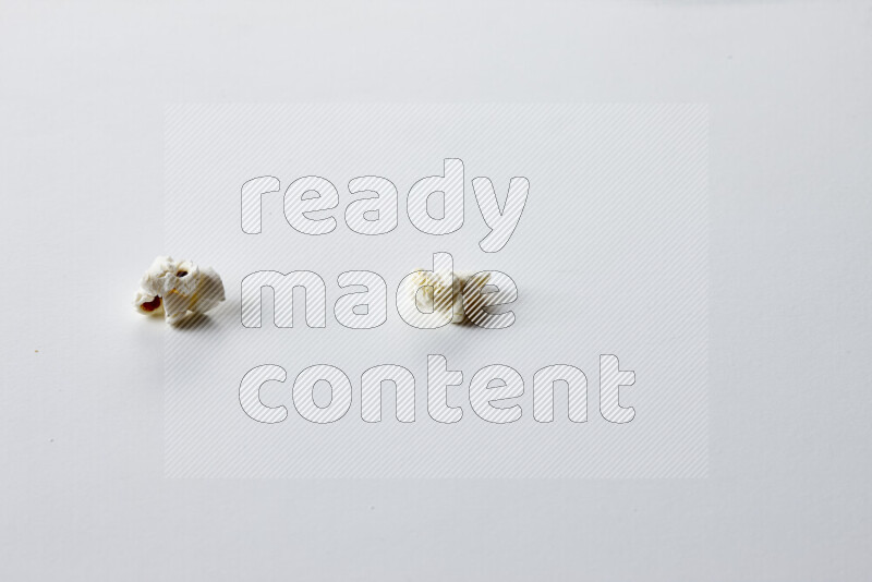 Popcorn snacks on white background