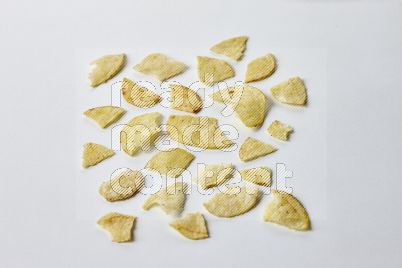 Chips snacks on white background