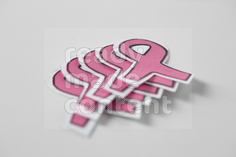 Cancer awareness signs on white background