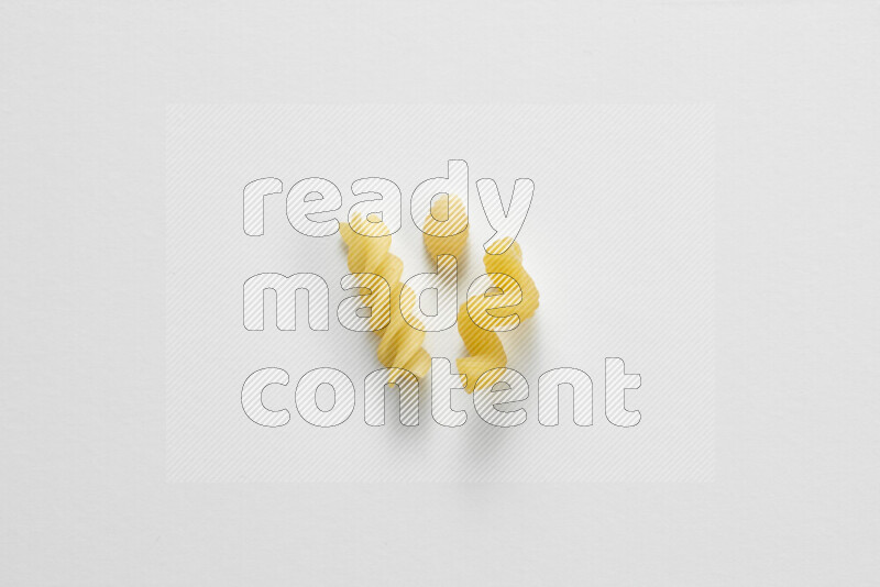 Different pasta types on white background