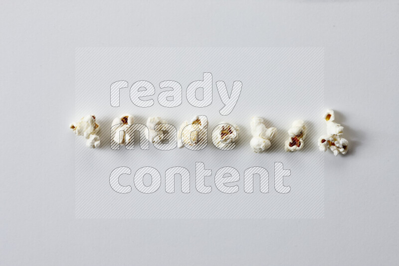 Popcorn snacks on white background