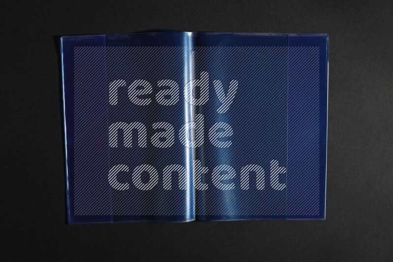 Colored plastic textures on black background