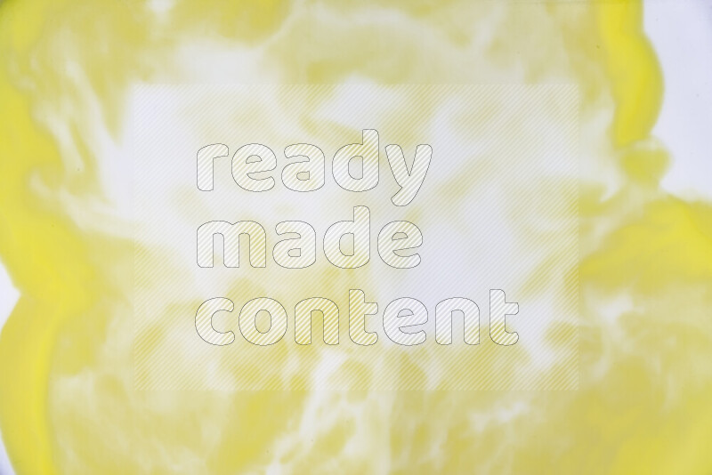 A close-up of abstract swirling patterns in yellow and white