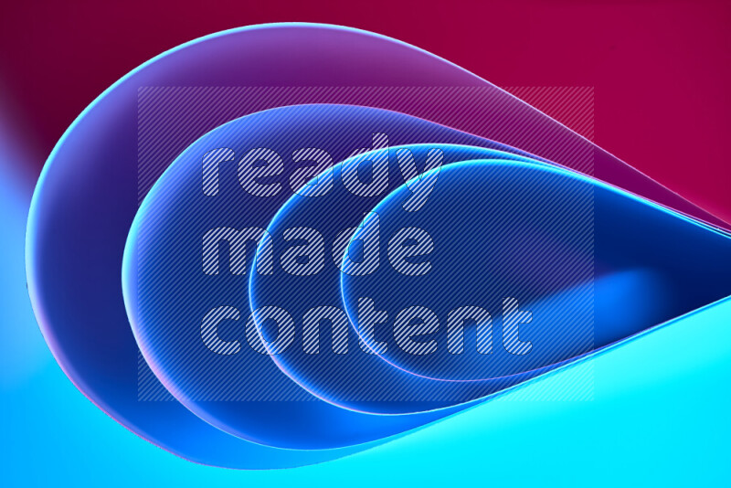 An abstract art of paper folded into smooth curves in blue, purple and red gradients