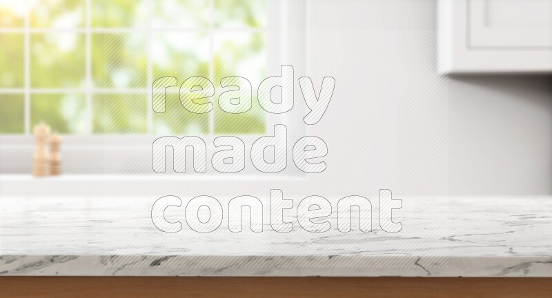 Kitchen tabletop with kitchen view