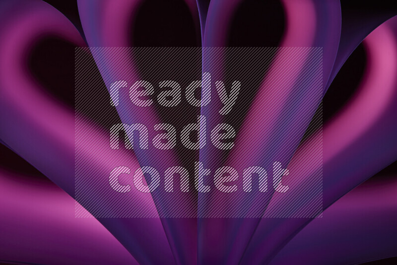 فن تجريدي يعرض منحنيات وتدرجات اللون الوردي والأرجواني مكونه بضوء ملون