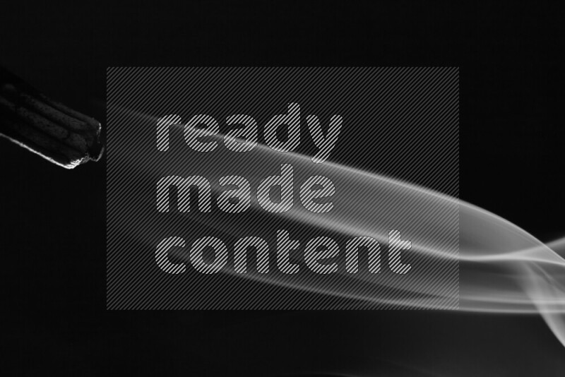 Motion of wavy smoke isolated on dark background