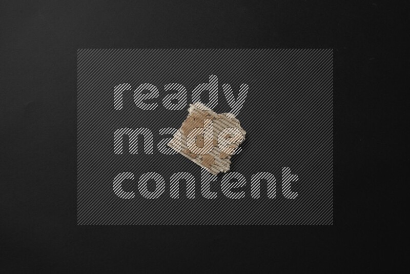 Cardboard on black background