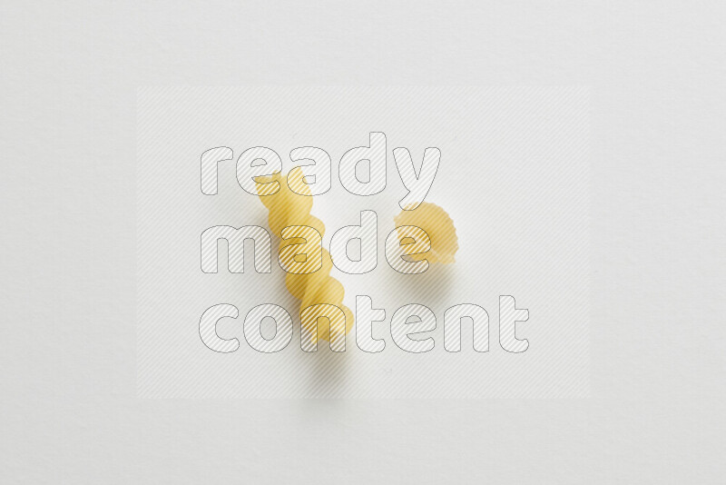 Different pasta types on white background