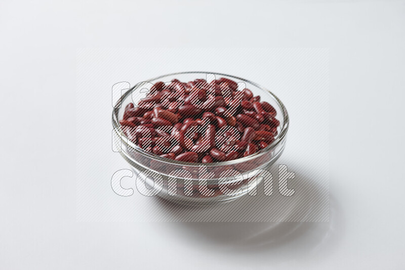 Red kidney beans on white background