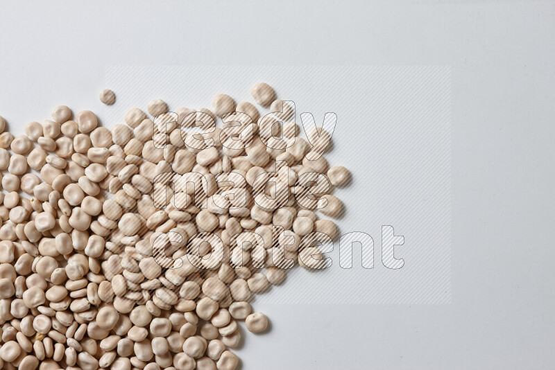Lupin Beans on white background