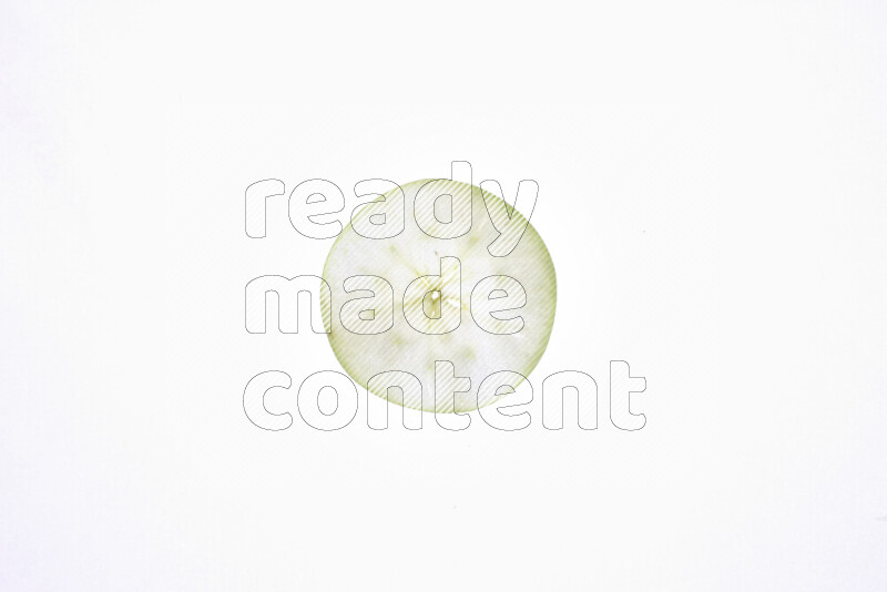 Apple slices on illuminated white background
