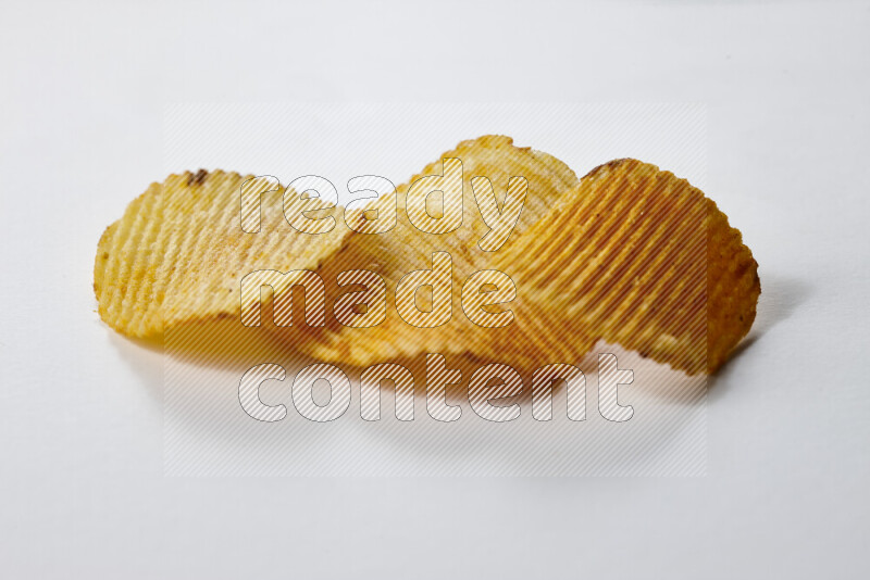 Chips snacks on white background