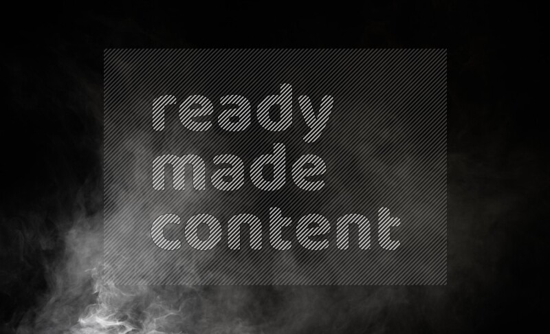 irregular white smoke on black background.