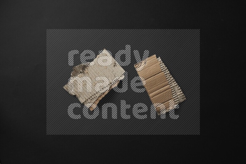 Cardboard on black background