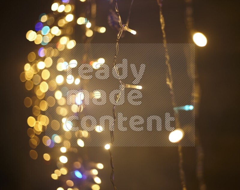 Abstract bokeh light with flare haze