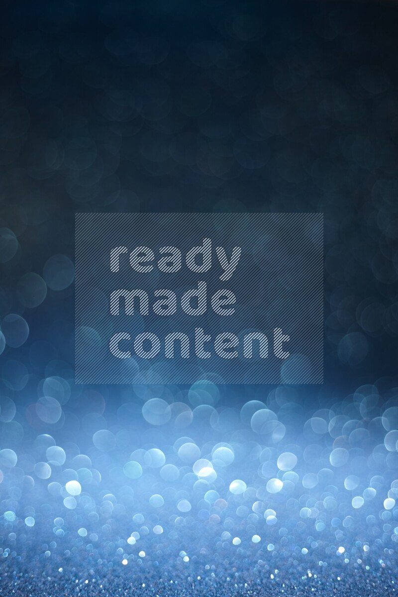 Blue glittery bokeh background