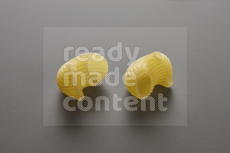 Pipe pasta on grey background