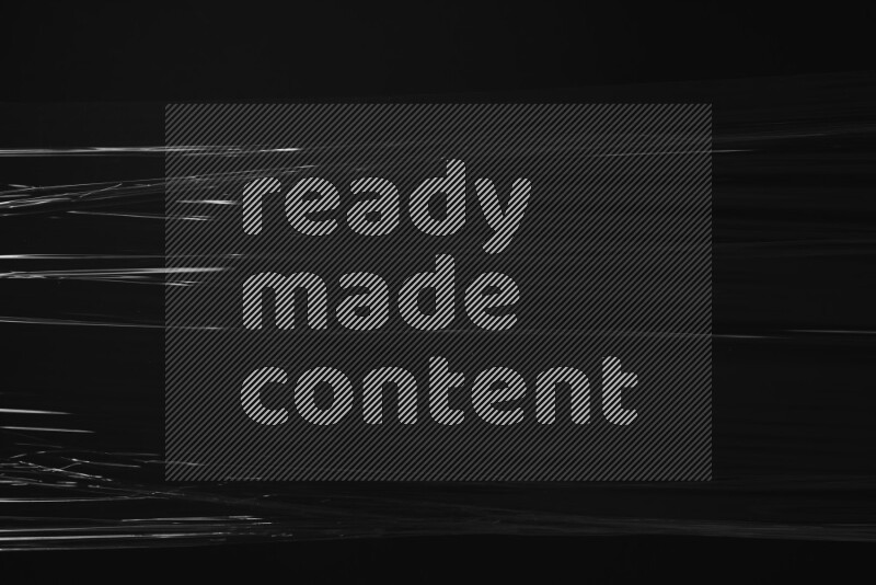Plastic wrap texture on black background