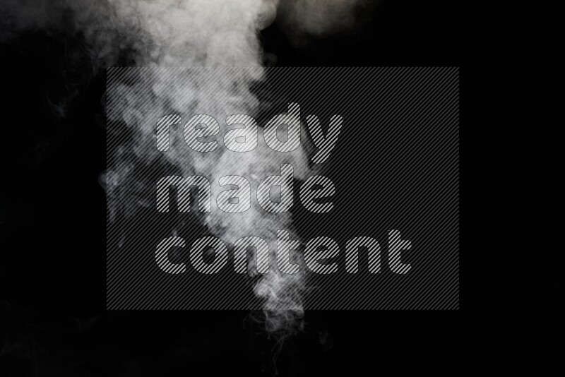 irregular white smoke on black background.