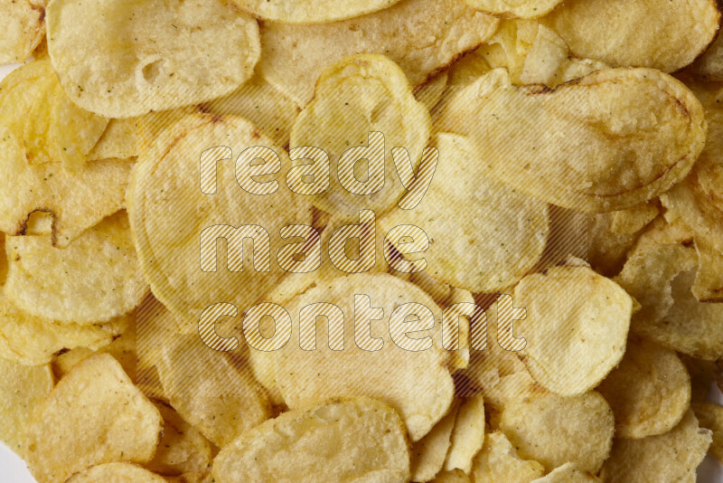 Chips snacks on white background