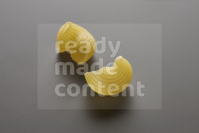 Pipe pasta on grey background