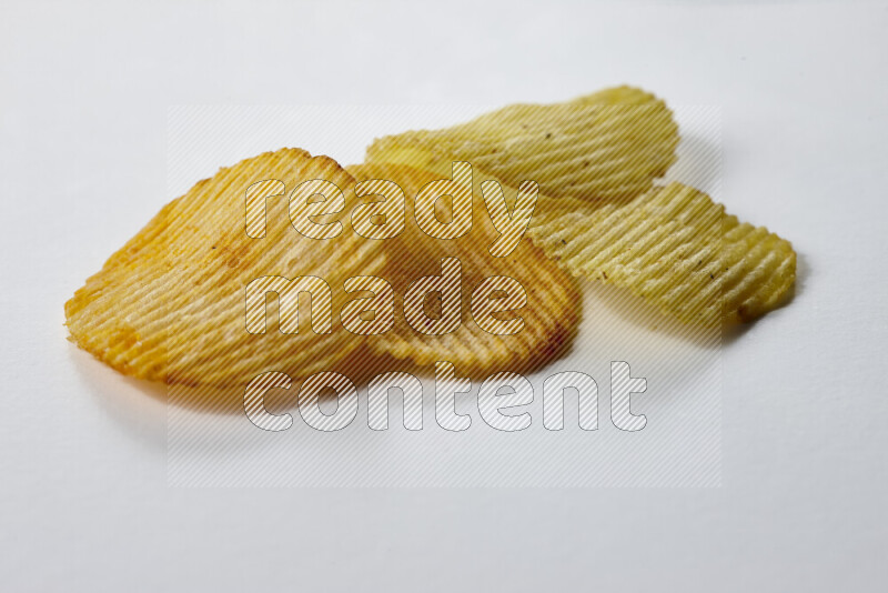 Chips snacks on white background