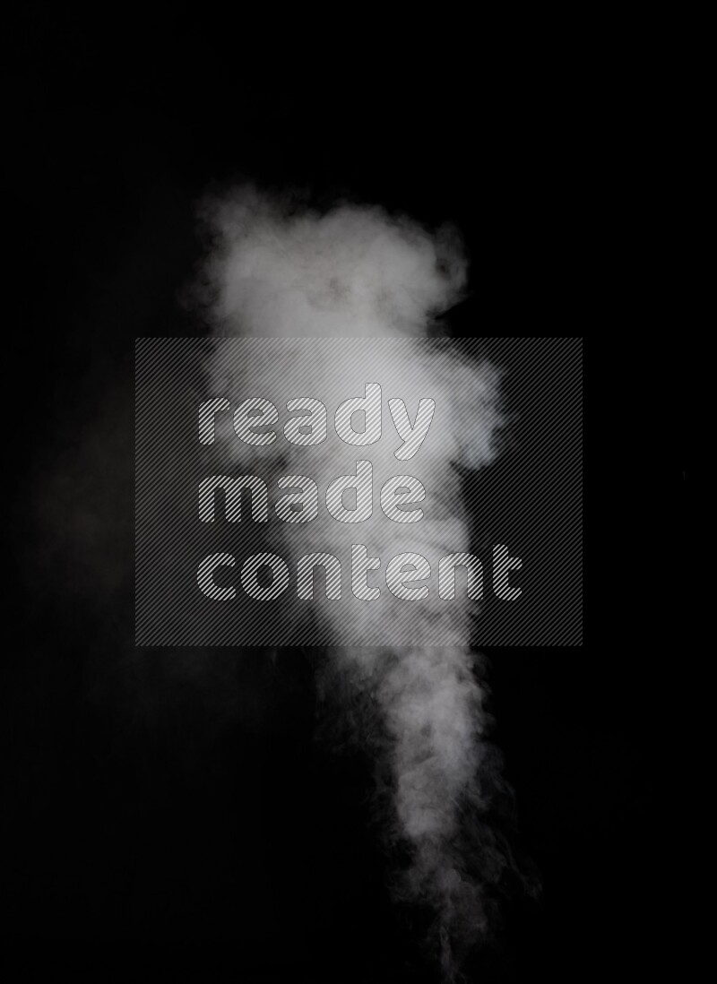 irregular white smoke on black background.