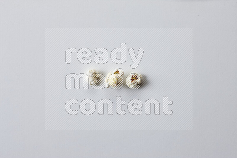 Popcorn snacks on white background