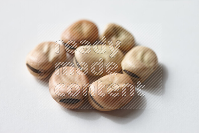 Fava beans on white background