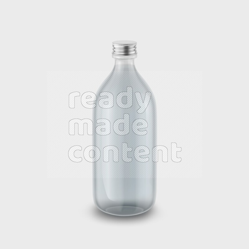 Plastic bottle mockup with a metal cap and no label isolated on white background 3d rendering