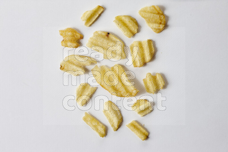 Chips snacks on white background