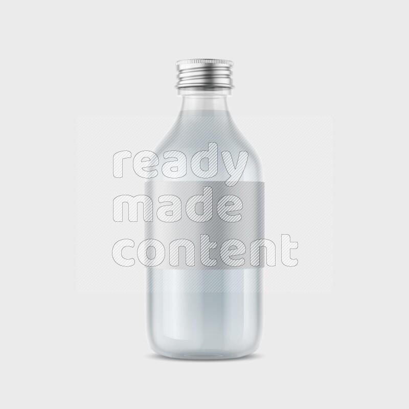 Plastic bottle mockup with a metal cap and a label isolated on white background 3d rendering