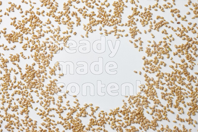 قمح علي خلفية بيضاء