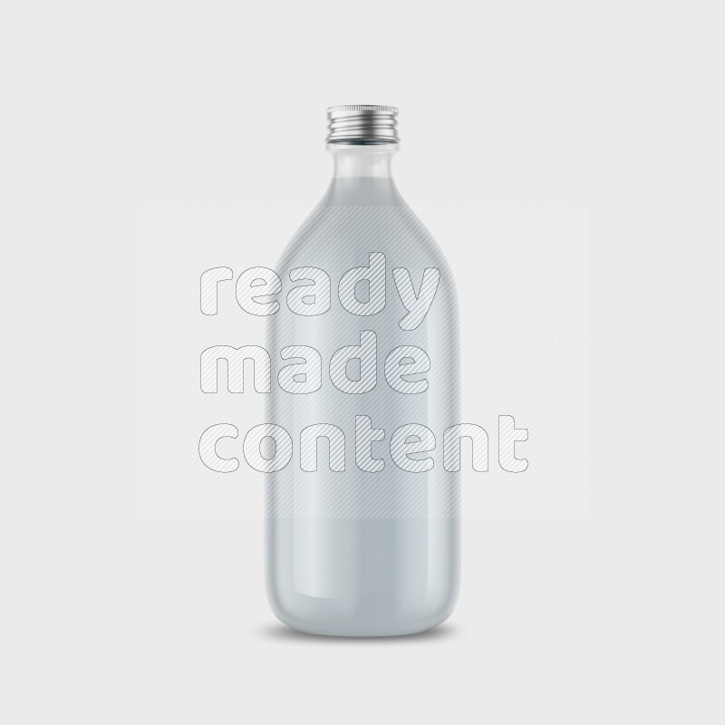 Plastic bottle mockup with a metal cap and no label isolated on white background 3d rendering