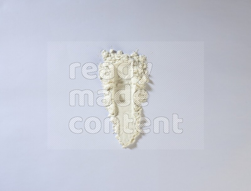 White powder smears on white background