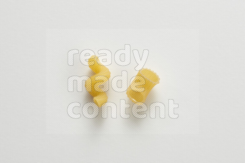 Different pasta types on white background