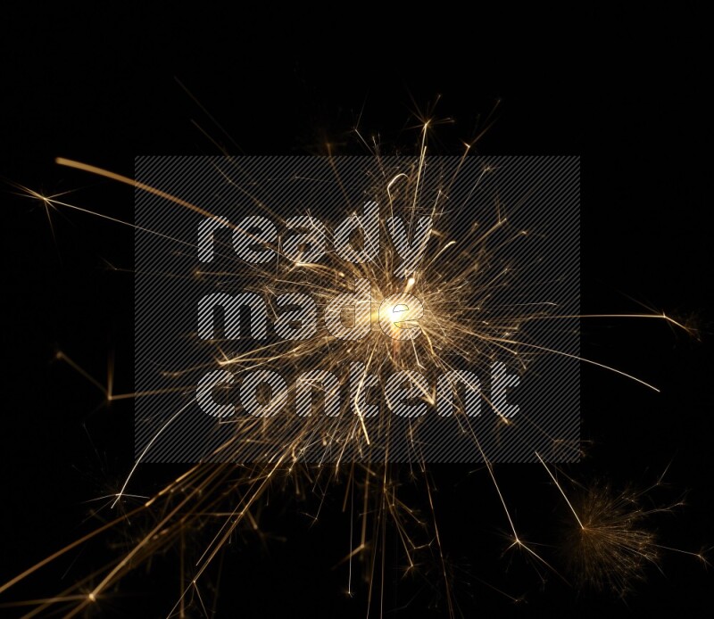 Sparkler candle isolated on black background