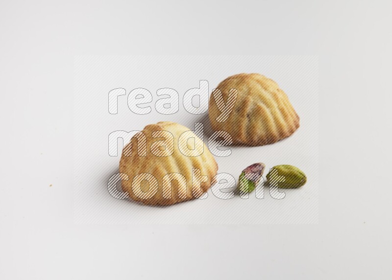 Two Pieces of Maamoul direct on white background