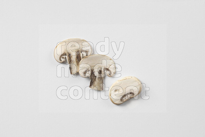 Mushrooms on white background
