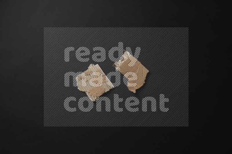 Cardboard on black background