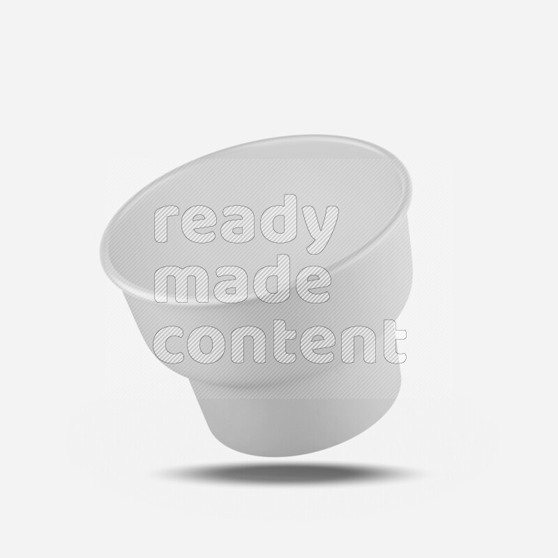 Empty white rough ice cream paper cup mockup isolated on white background 3d rendering
