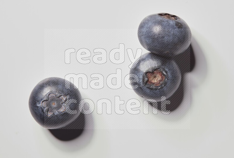 Blueberries on a white background