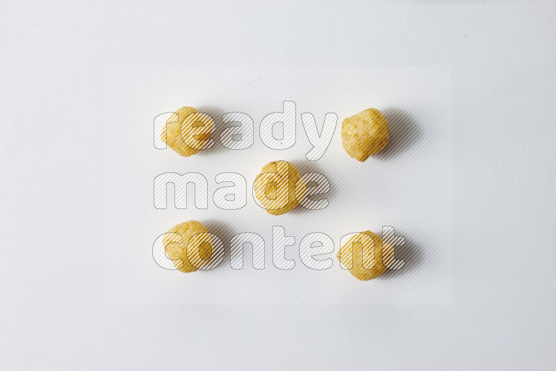 Puffs snacks on white background