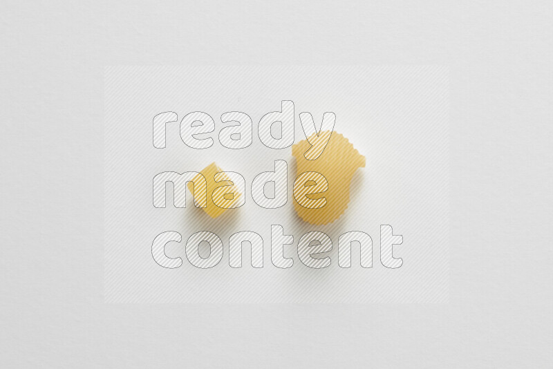 Different pasta types on white background