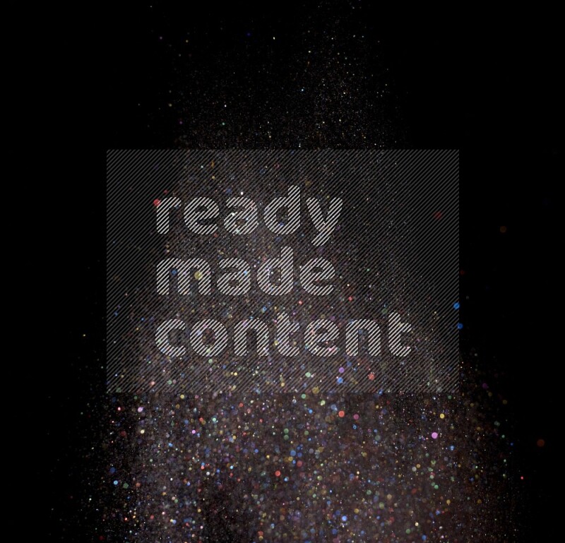 Multicolored glitter powder isolated on black background