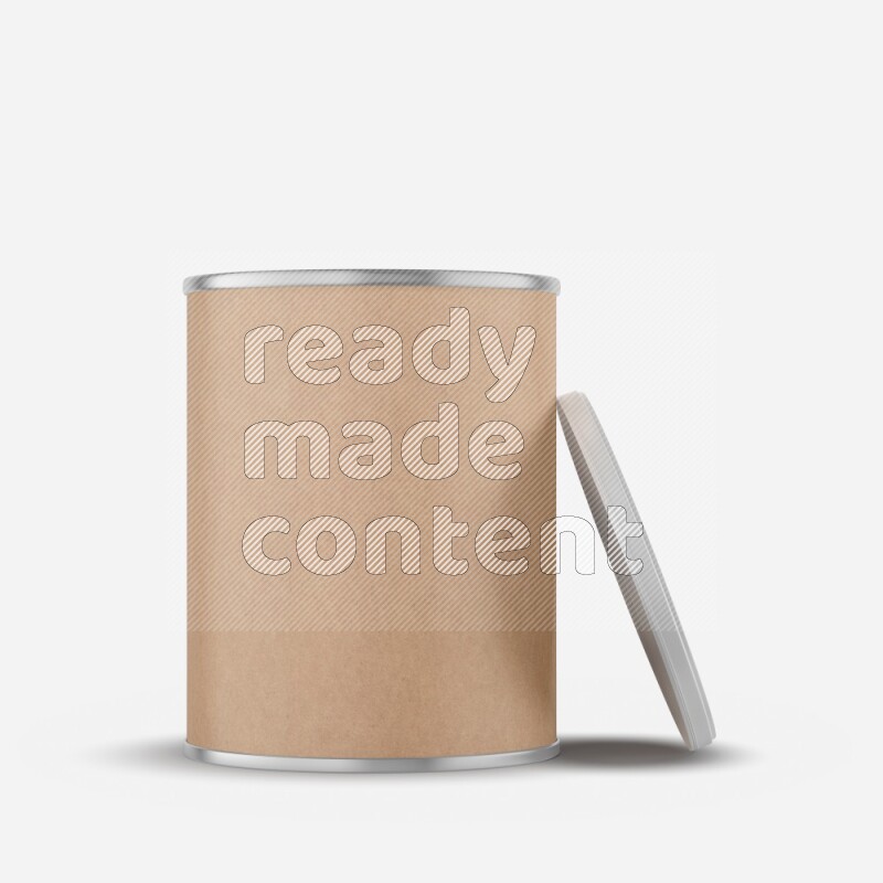 Small kraft paper tube mockup with plastic cap isolated on white background 3d rendering