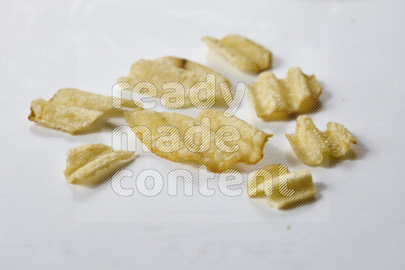 Chips snacks on white background